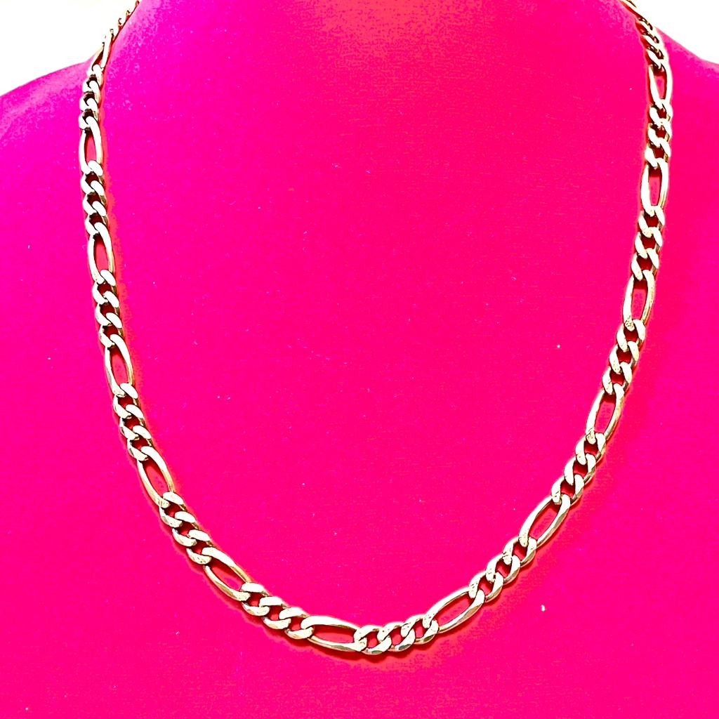 Vintage Sterling Italian Figaro Chain